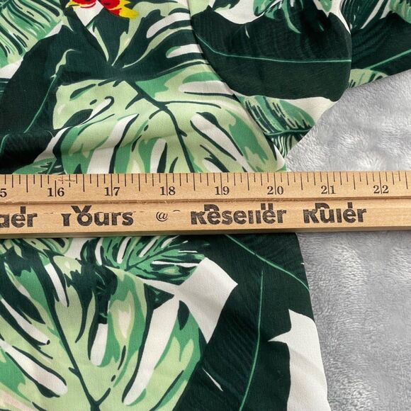 Rachel Zoe Duster Hawaiian Palm Print Kimono Tassel Tie Open Front Swim Cover Up - Picture 5 of 15